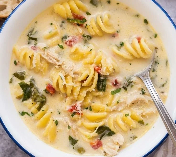 Creamy Italian Slow Cooker Chicken Noodle Soup