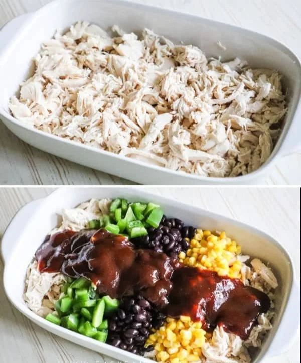 EASY BBQ Chicken Casserole