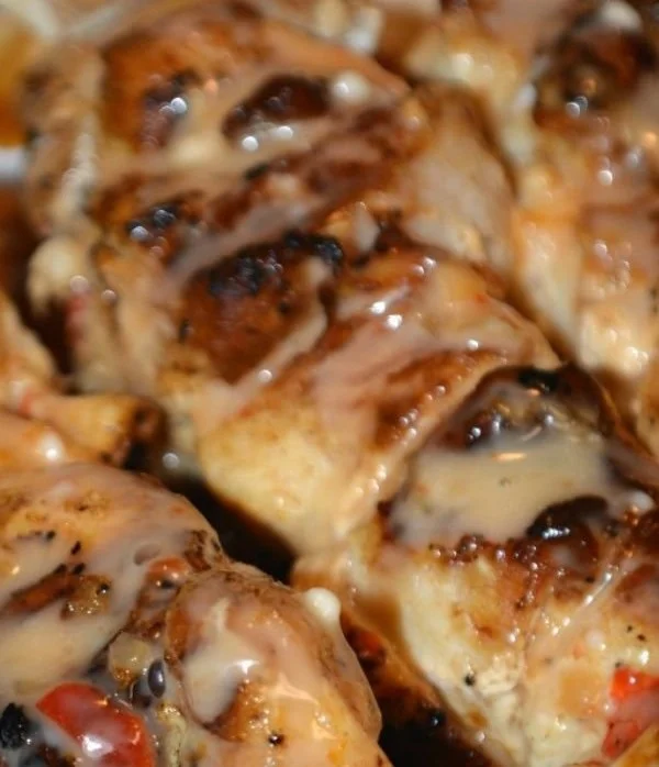 Grilled Bang Bang Chicken Kabobs