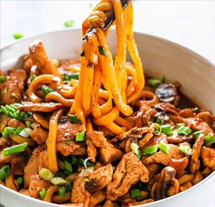 Hoisin Chicken Udon Noodles