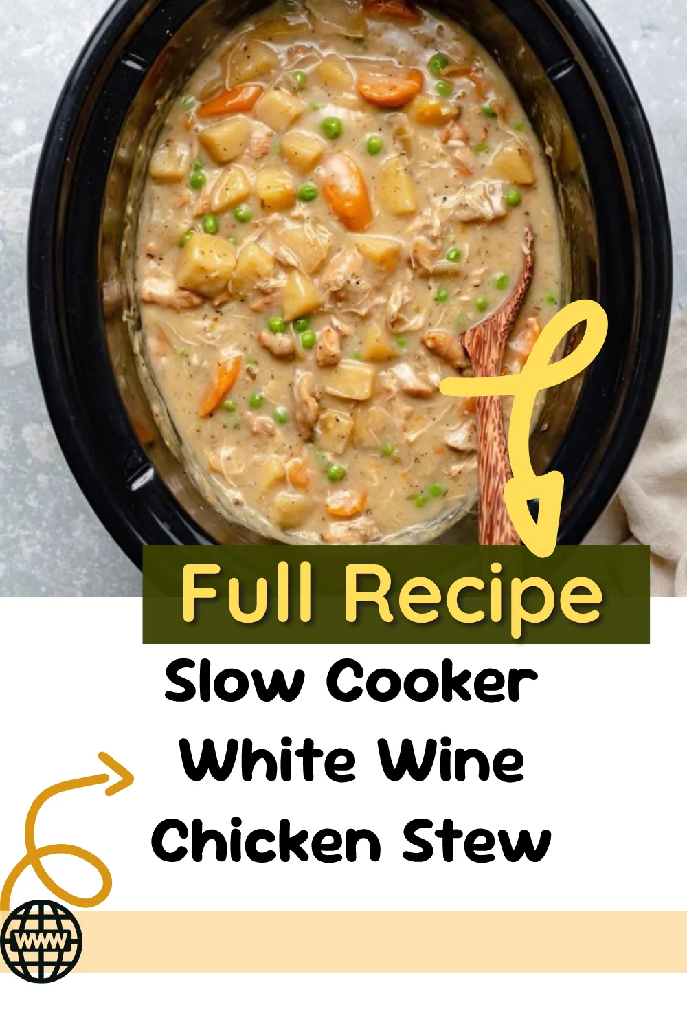 Slow Cooker White Wine Chicken Stew
